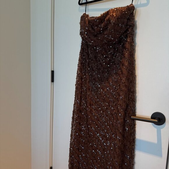CAMILA COELHO Embellished Maxi Dress in Caramel Size Large REVOLVE - Picture 8 of 9